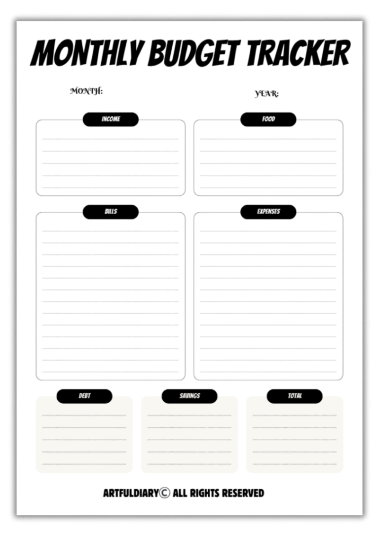 Free Budget Planner Printable