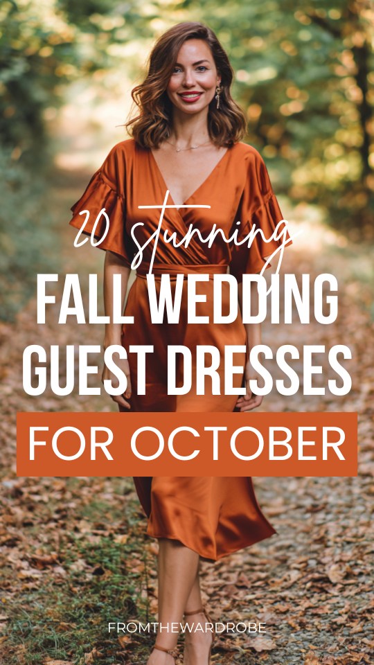 20 Fall Wedding Guest Dresses for October to Match the Colors of the Season